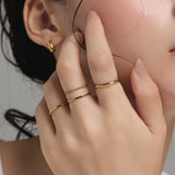 ciite' シーテ リング 【 金属アレルギー対応 】シンプルリング 4個セット サージカルステンレス