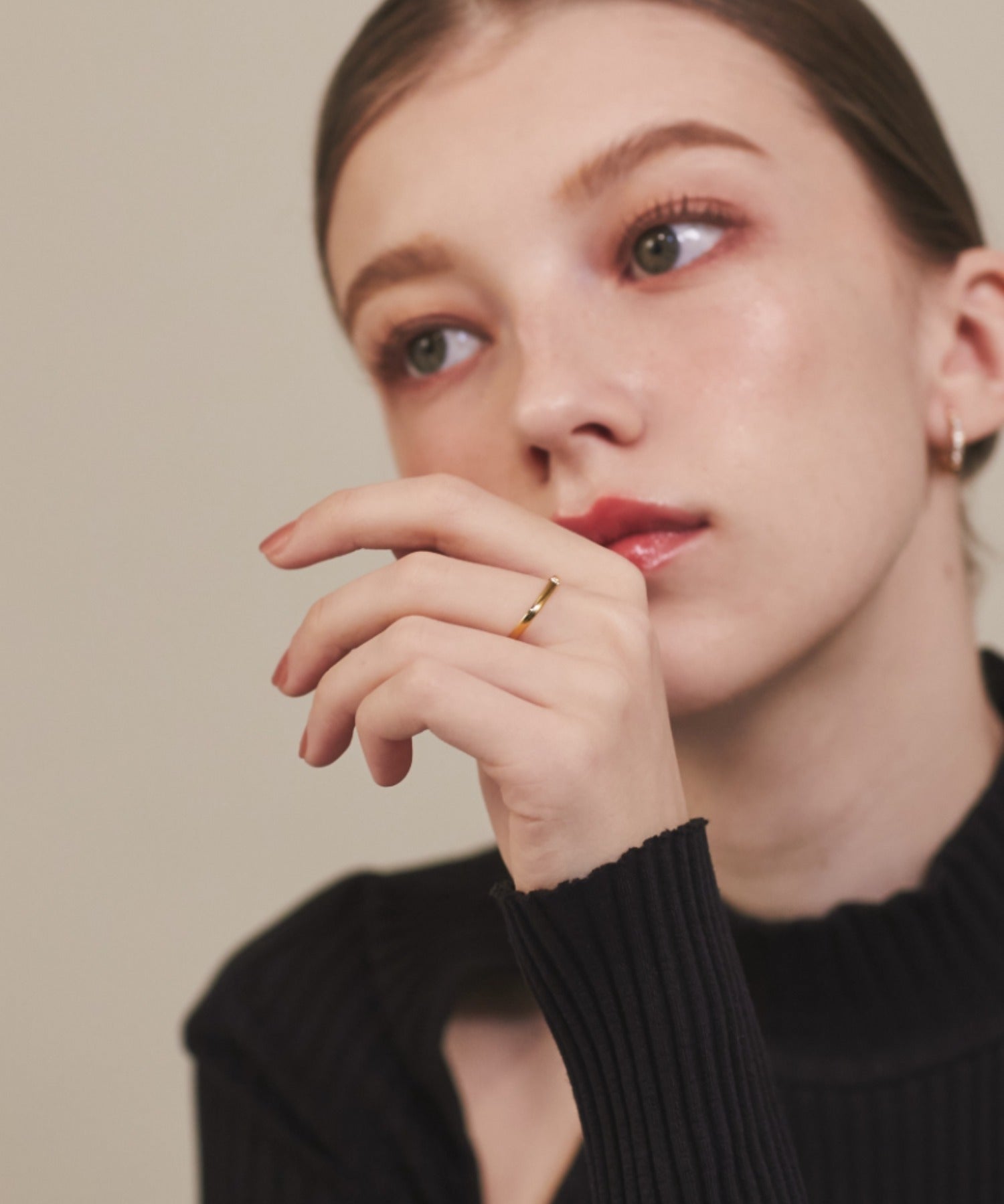 ciite' シーテ リング 【 金属アレルギー対応 】 シンプルビジューリング サージカルステンレス