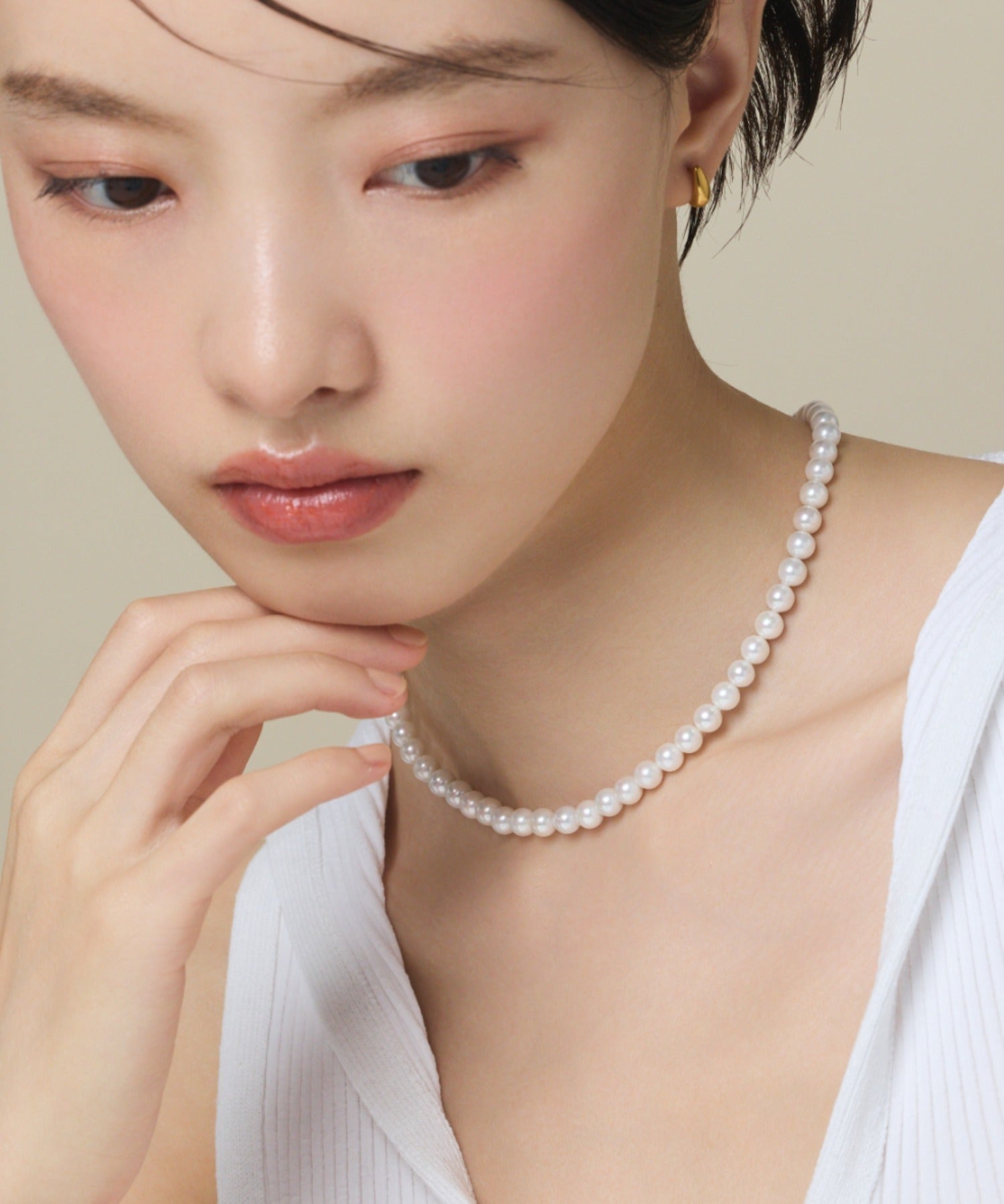 ciite' シーテ ネックレス 【 金属アレルギー対応 】 シンプルパールネックレス サージカルステンレス