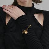 ciite' シーテ ブレスレット 【 金属アレルギー対応 】 ハートペンダント ブレスレット サージカルステンレス