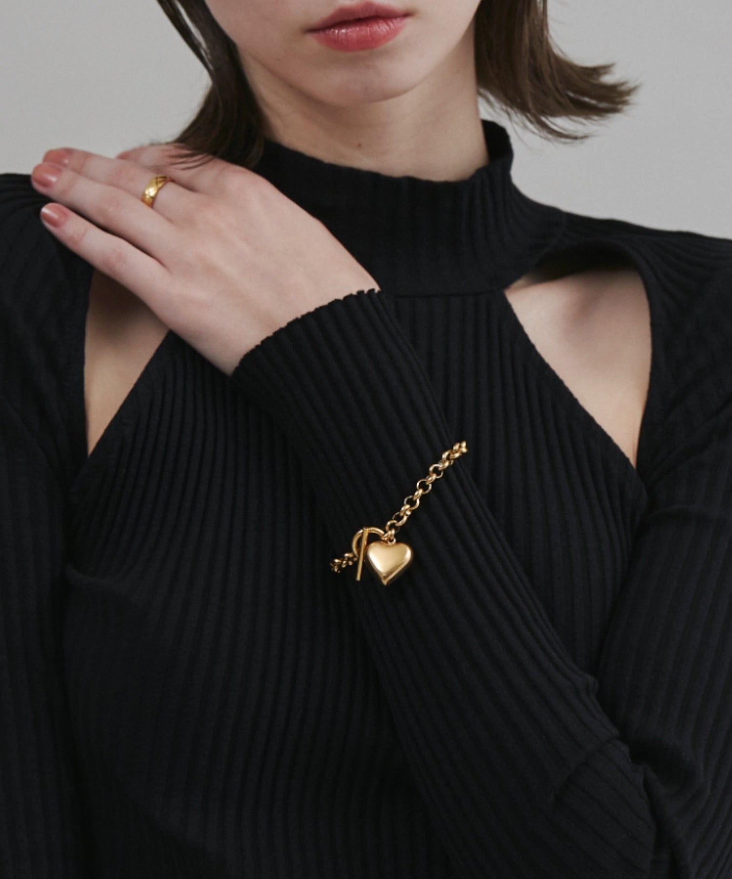 ciite' シーテ ブレスレット 【 金属アレルギー対応 】 ハートペンダント ブレスレット サージカルステンレス