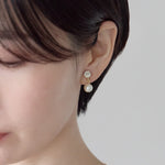 ciite' シーテ イヤリング シリコン付 デザインビジューパール イヤリング