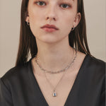 ciite' シーテ ネックレス 【 金属アレルギー対応 】 チェーン & パドロックネックレス 2セット