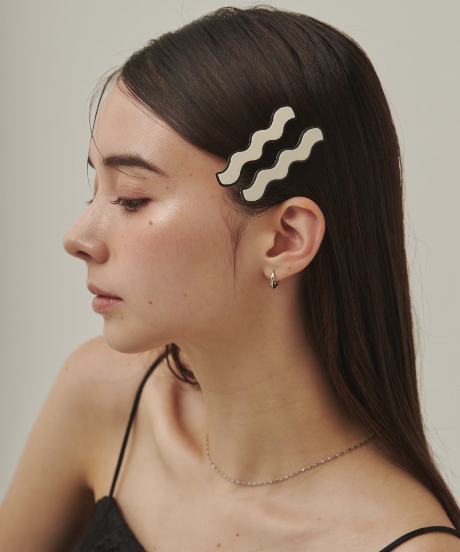 ciite' シーテ ヘアアクセサリー ウェーブデザインヘアピン 2個セット