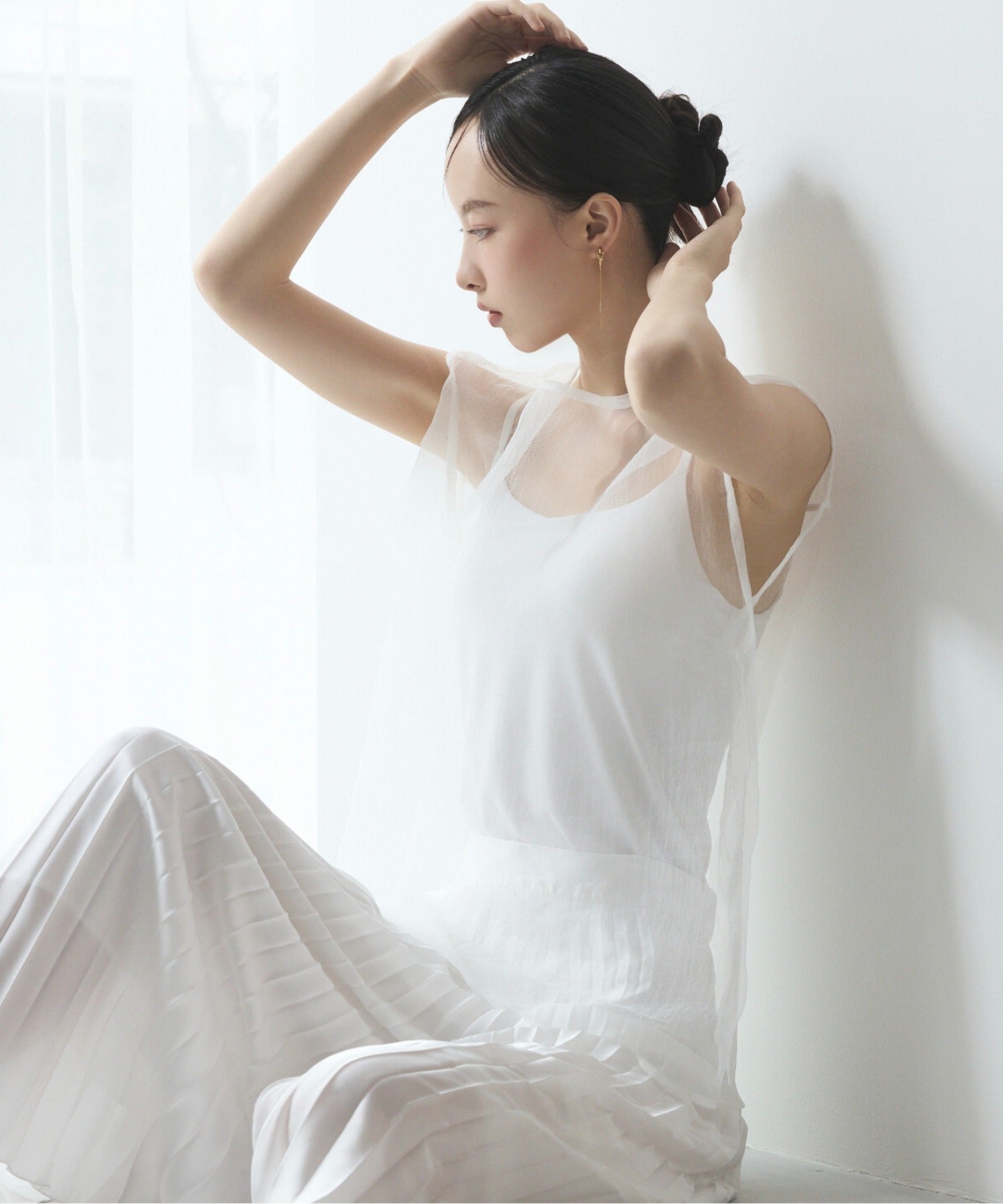 ciite' シーテ ピアス（両耳用） 【 金属アレルギー対応 】 ノットチェーンピアス サージカルステンレス (両耳用)