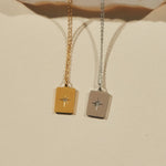 ciite' シーテ ネックレス 【 金属アレルギー対応 】 ビジュープレートネックレス サージカルステンレス