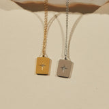 ciite' シーテ ネックレス 【 金属アレルギー対応 】 ビジュープレートネックレス サージカルステンレス