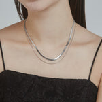 ciite' シーテ ネックレス 【 金属アレルギー対応 】 2連スネークチェーンネックレス サージカルステンレス