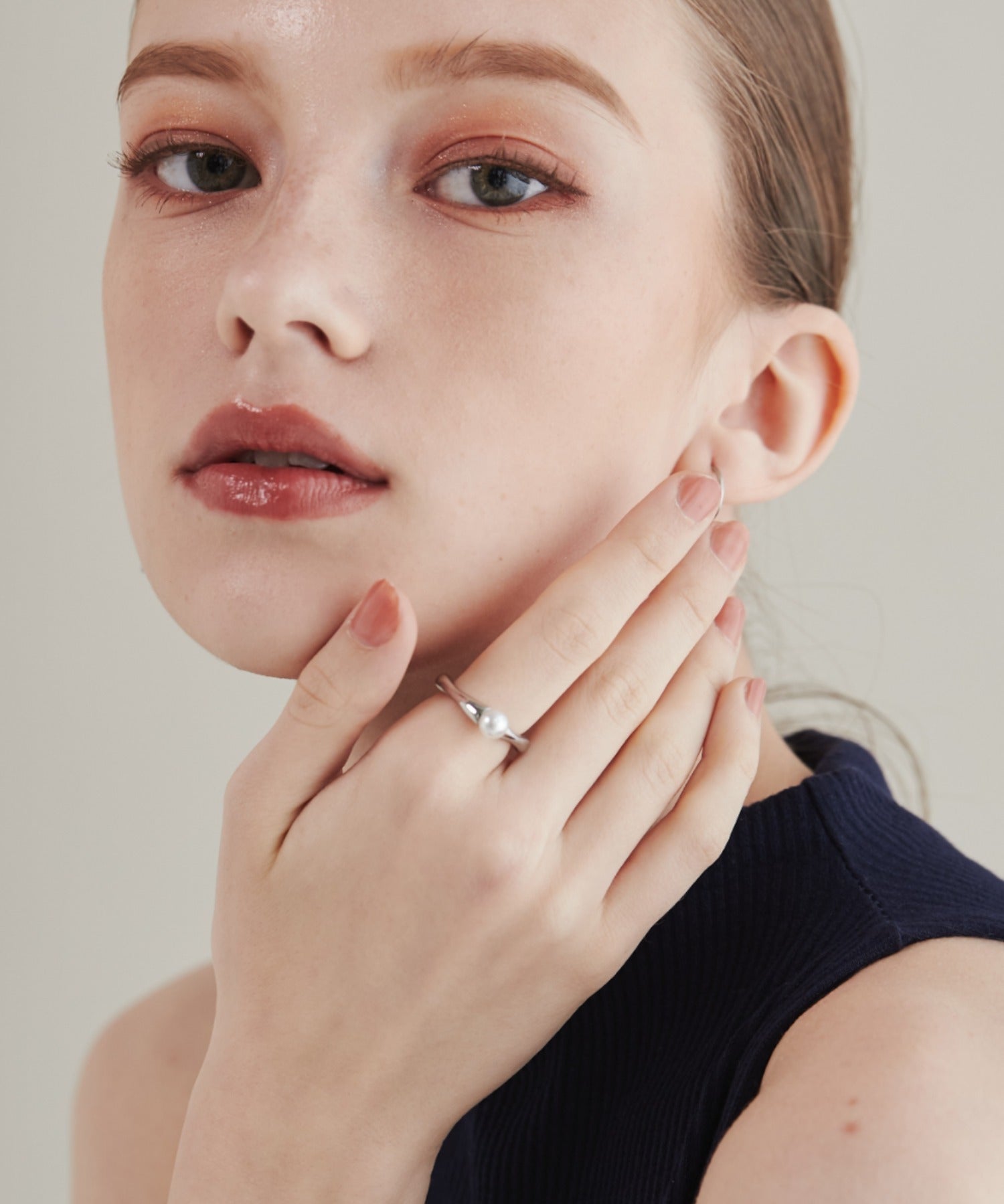 ciite' シーテ リング 【 金属アレルギー対応 】 パールモチーフリング サージカルステンレス