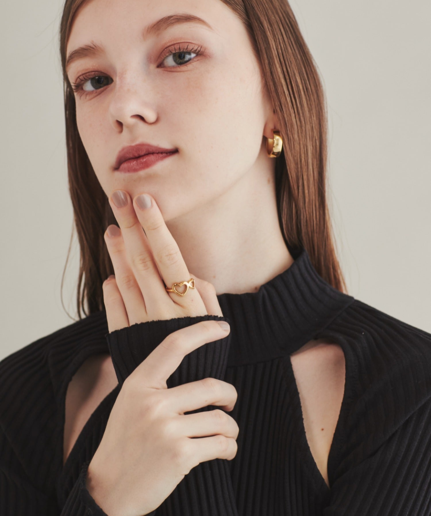 ciite' シーテ リング 【 金属アレルギー対応 】 ダブルハートリング サージカルステンレス