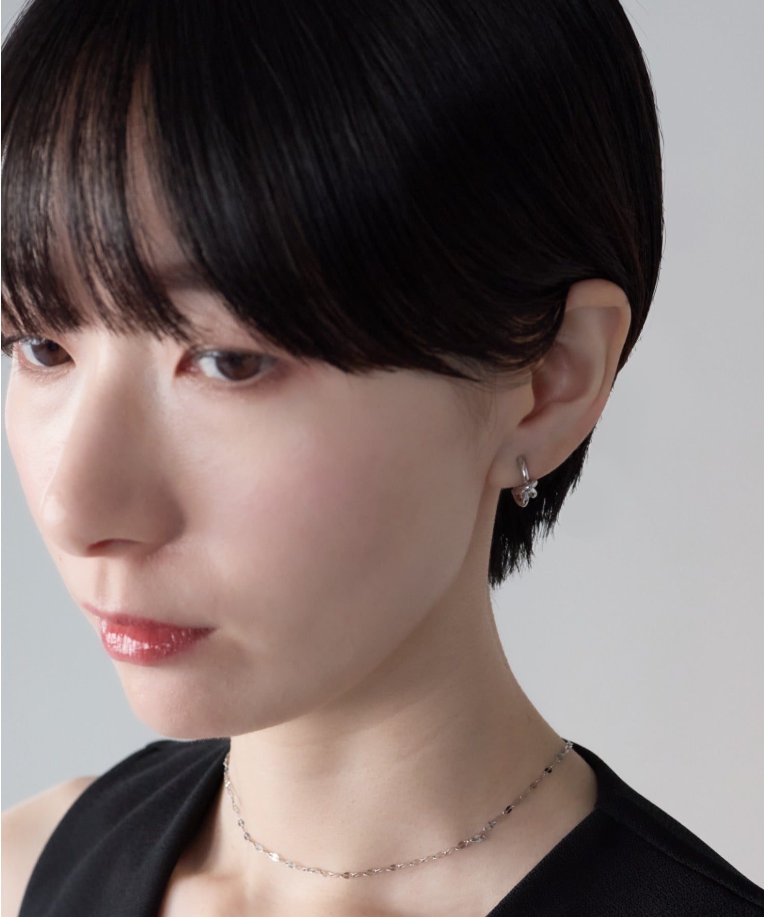 ciite' シーテ イヤリング シリコン付 ノットデザイン イヤリング