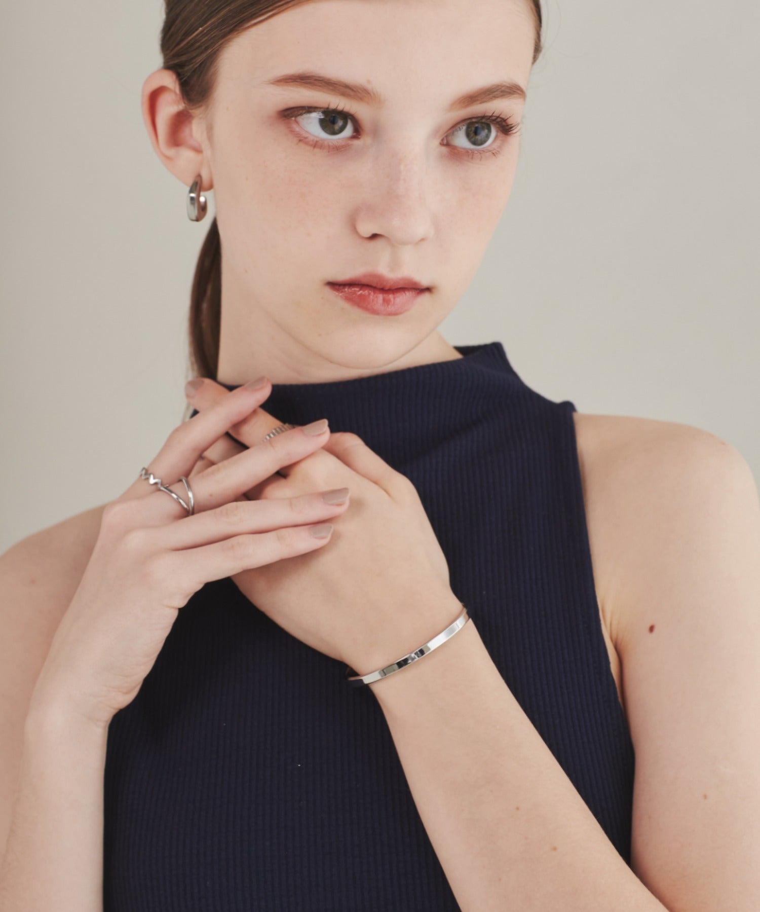 ciite' シーテ ブレスレット 【 金属アレルギー対応 】 ハートビジュー シンプルブレスレット / バングル サージカルステンレス