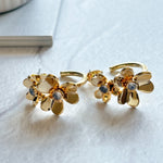 ciite' シーテ ピアス（両耳用） フラワービジュー フープピアス（両耳用）