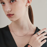 ciite' シーテ ネックレス 【 金属アレルギー対応 】 グリッターチェーンネックレス サージカルステンレス