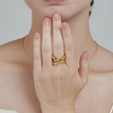 ciite' シーテ リング 【 金属アレルギー対応 】 ビッグクロスリング サージカルステンレス