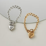 ciite' シーテ ブレスレット 【 金属アレルギー対応 】 ハートペンダント ブレスレット サージカルステンレス