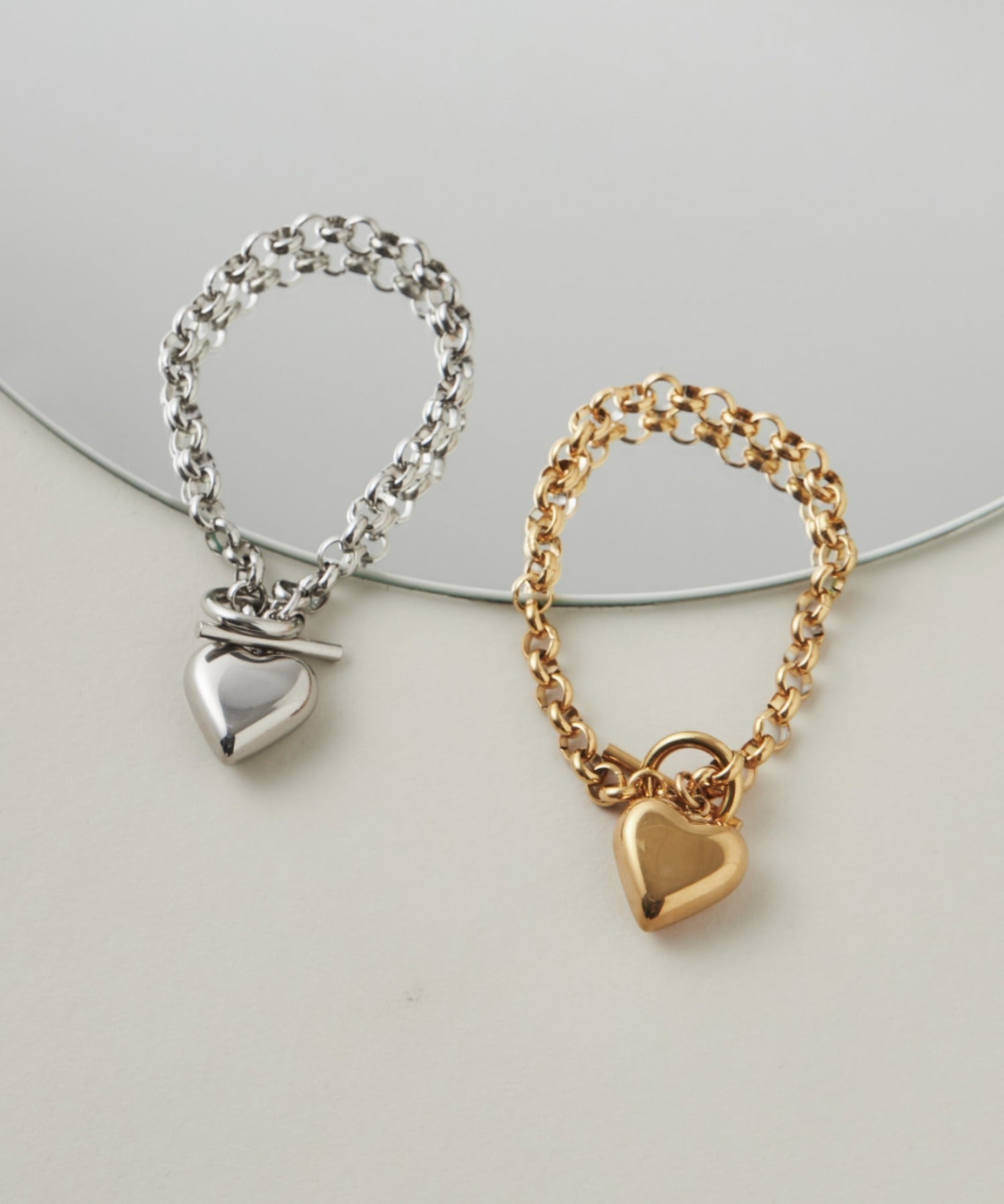 ciite' シーテ ブレスレット 【 金属アレルギー対応 】 ハートペンダント ブレスレット サージカルステンレス