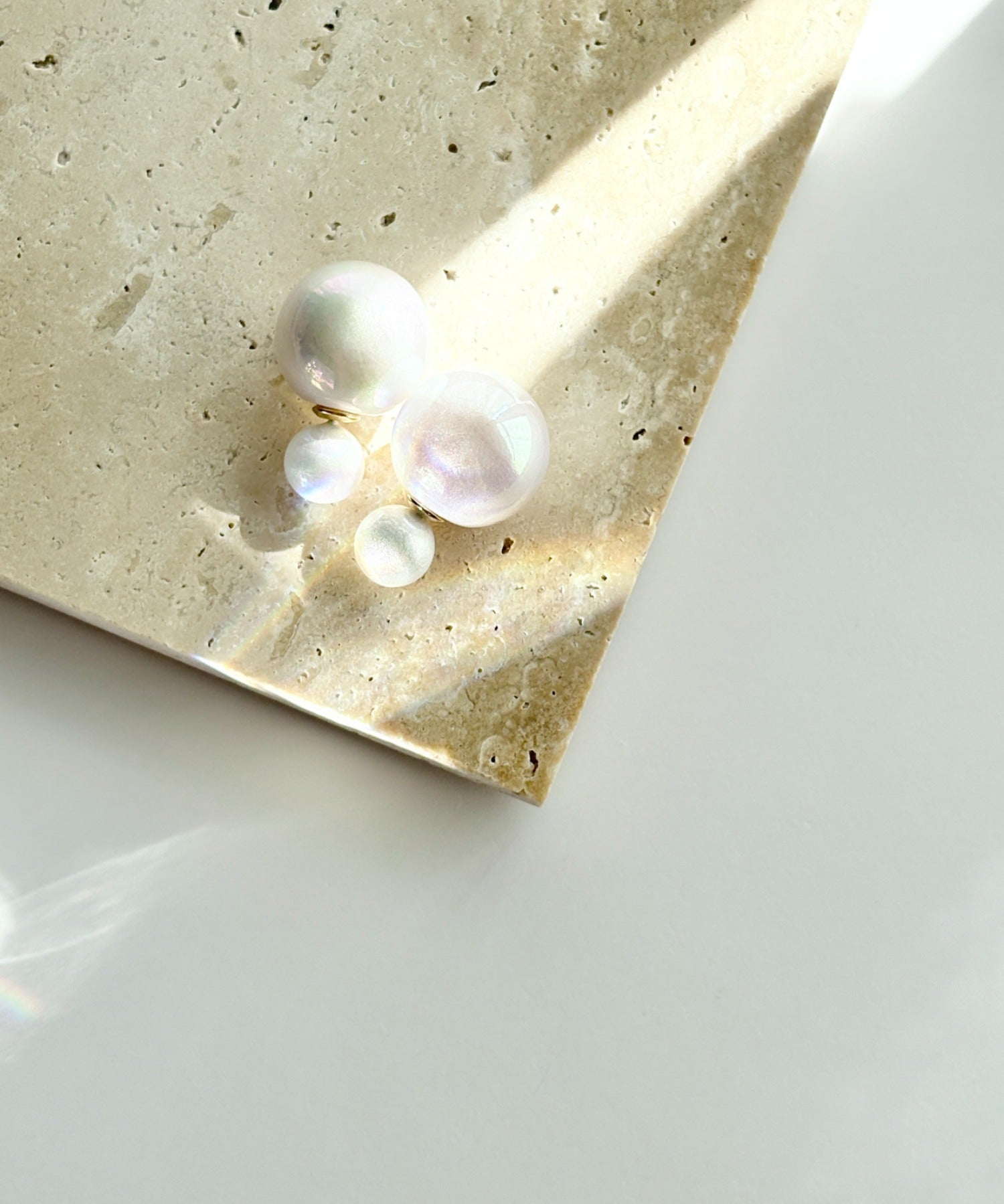 ciite' シーテ ピアス（両耳用） シリコン付 ダブルボール ピアス