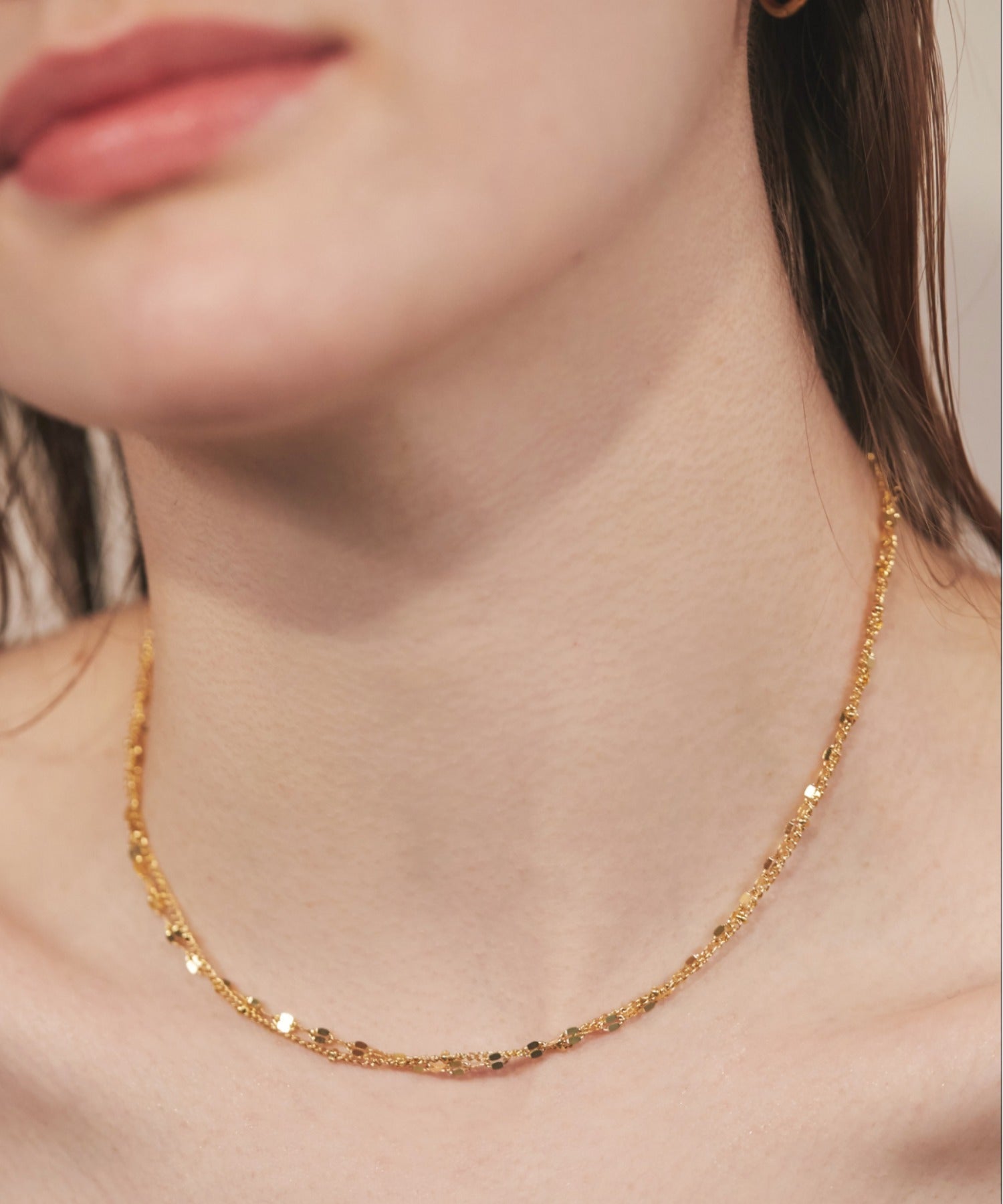 ciite' シーテ ネックレス 【 金属アレルギー対応 】 2連チェーンネックレス サージカルステンレス