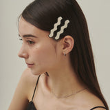 ciite' シーテ ヘアアクセサリー ウェーブデザインヘアピン 2個セット