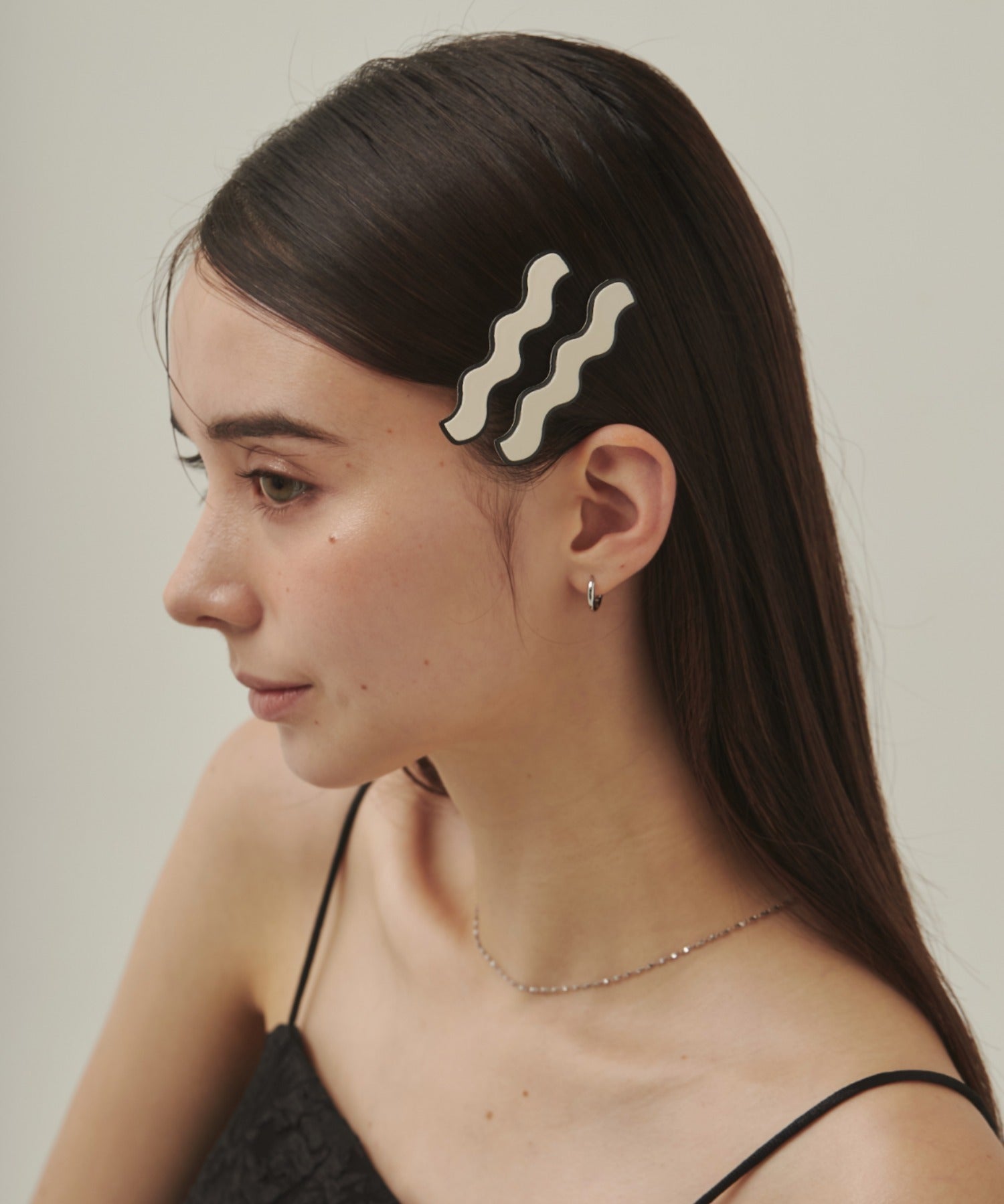 ciite' シーテ ヘアアクセサリー ウェーブデザインヘアピン 2個セット