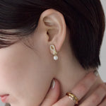 ciite' シーテ イヤリング シリコン付 デザインビジュー パールイヤリング