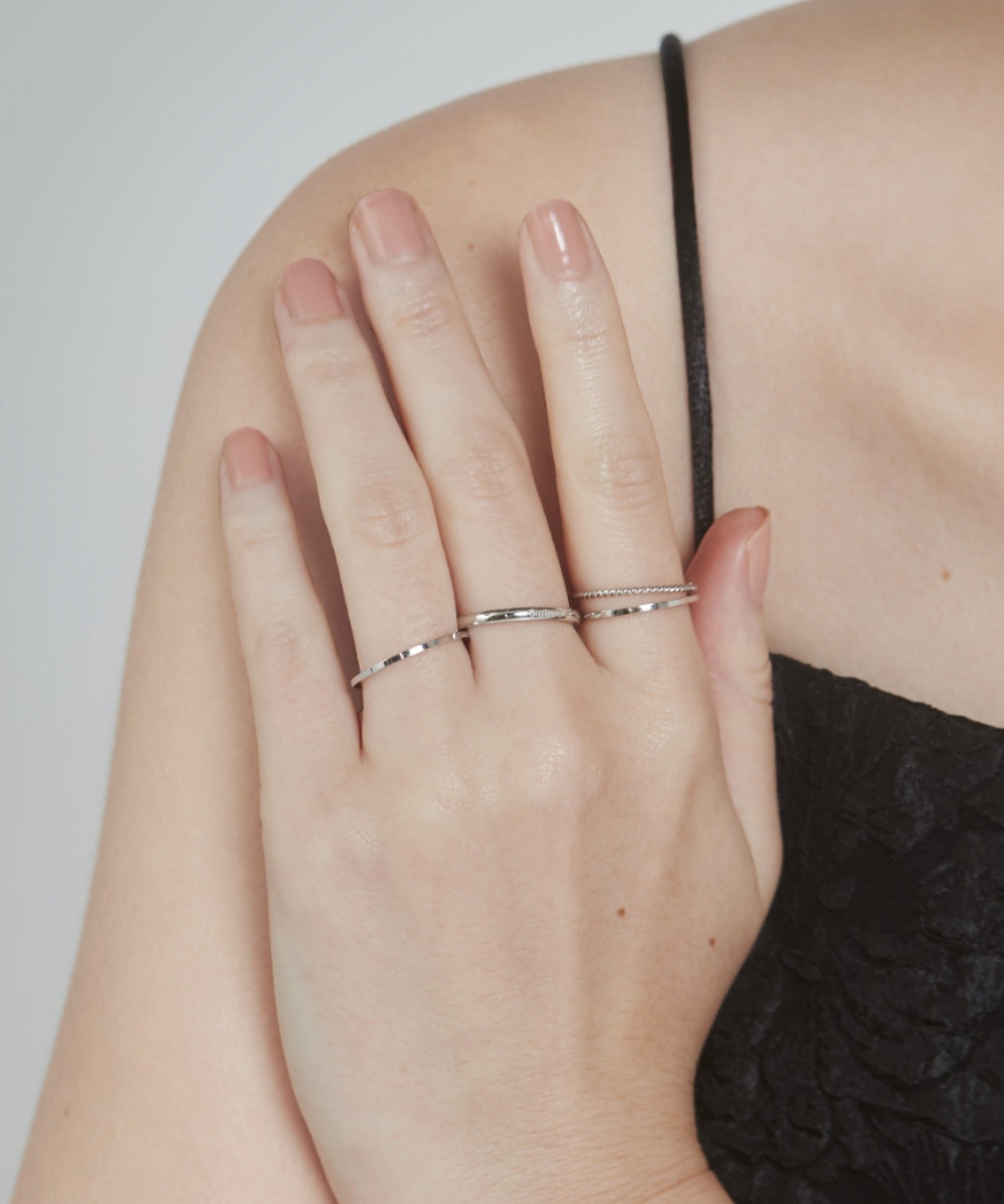 ciite' シーテ リング 【 金属アレルギー対応 】シンプルリング 4個セット サージカルステンレス