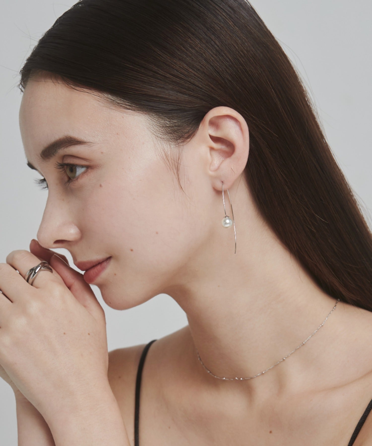 ciite' シーテ ピアス（両耳用） パールフックピアス (両耳用)