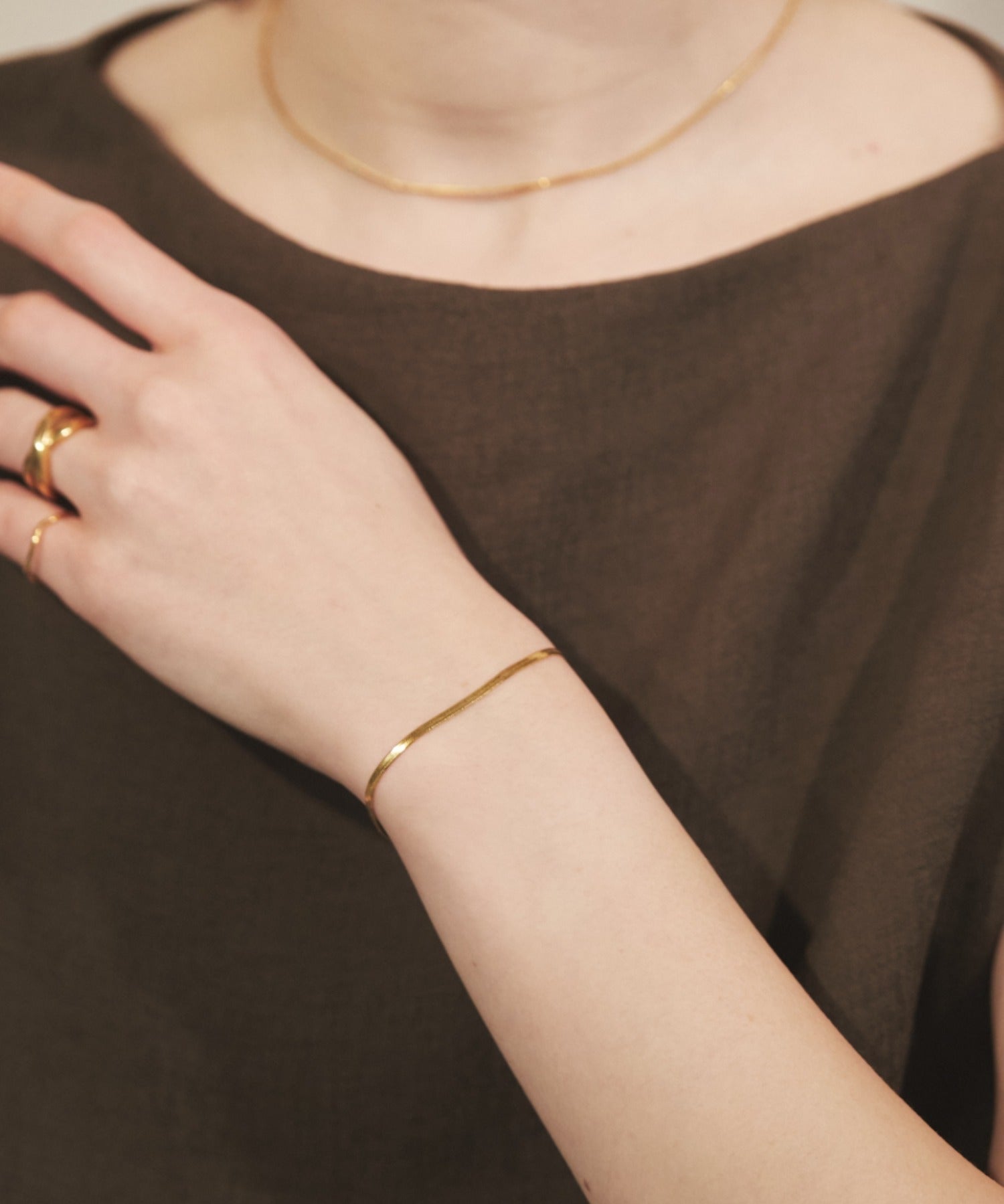 ciite' シーテ ブレスレット 【 金属アレルギー対応 】 2mm シンプルスネークチェーンブレスレット サージカルステンレス