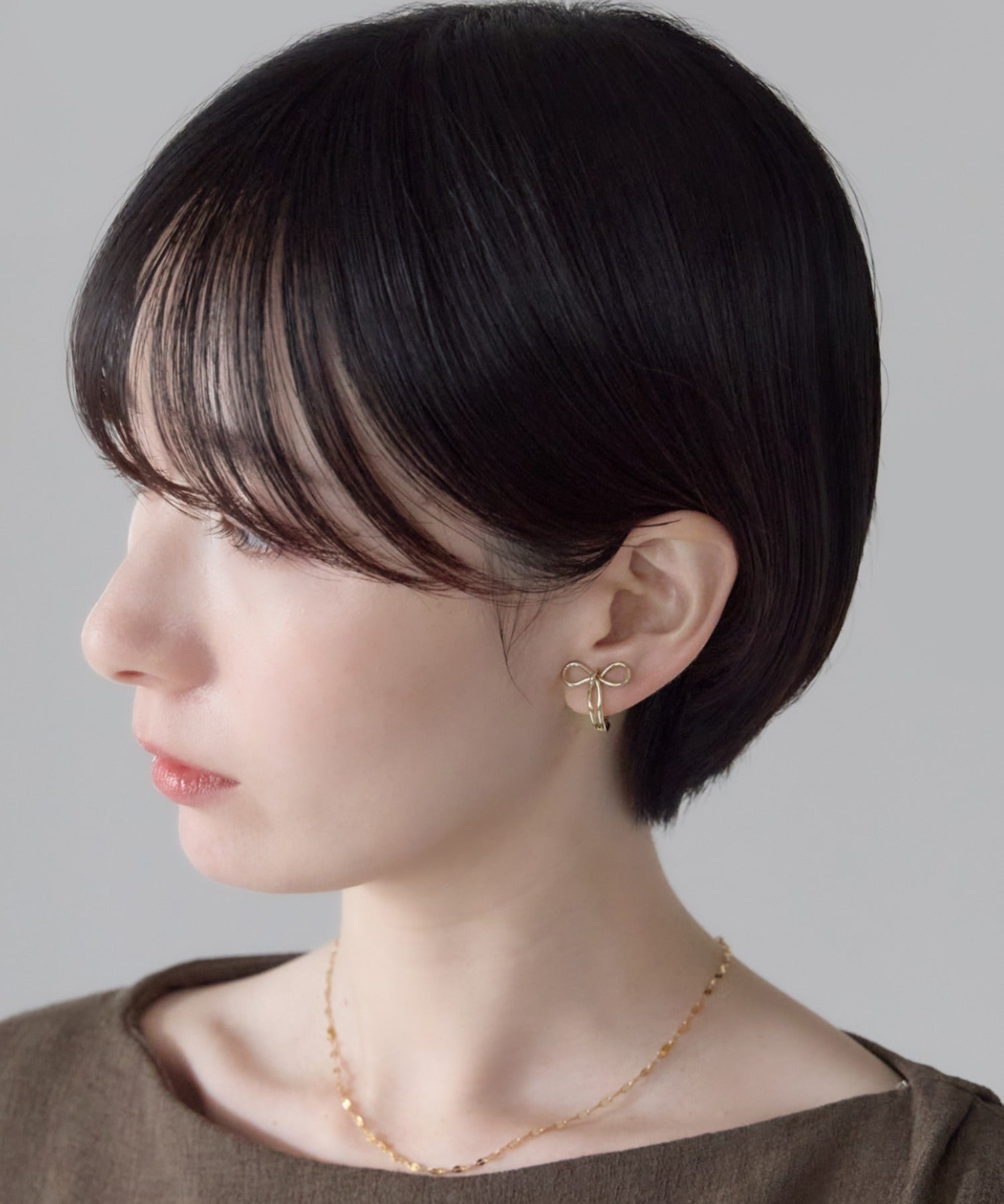 ciite' シーテ イヤリング シリコン付 リボンデザイン イヤリング