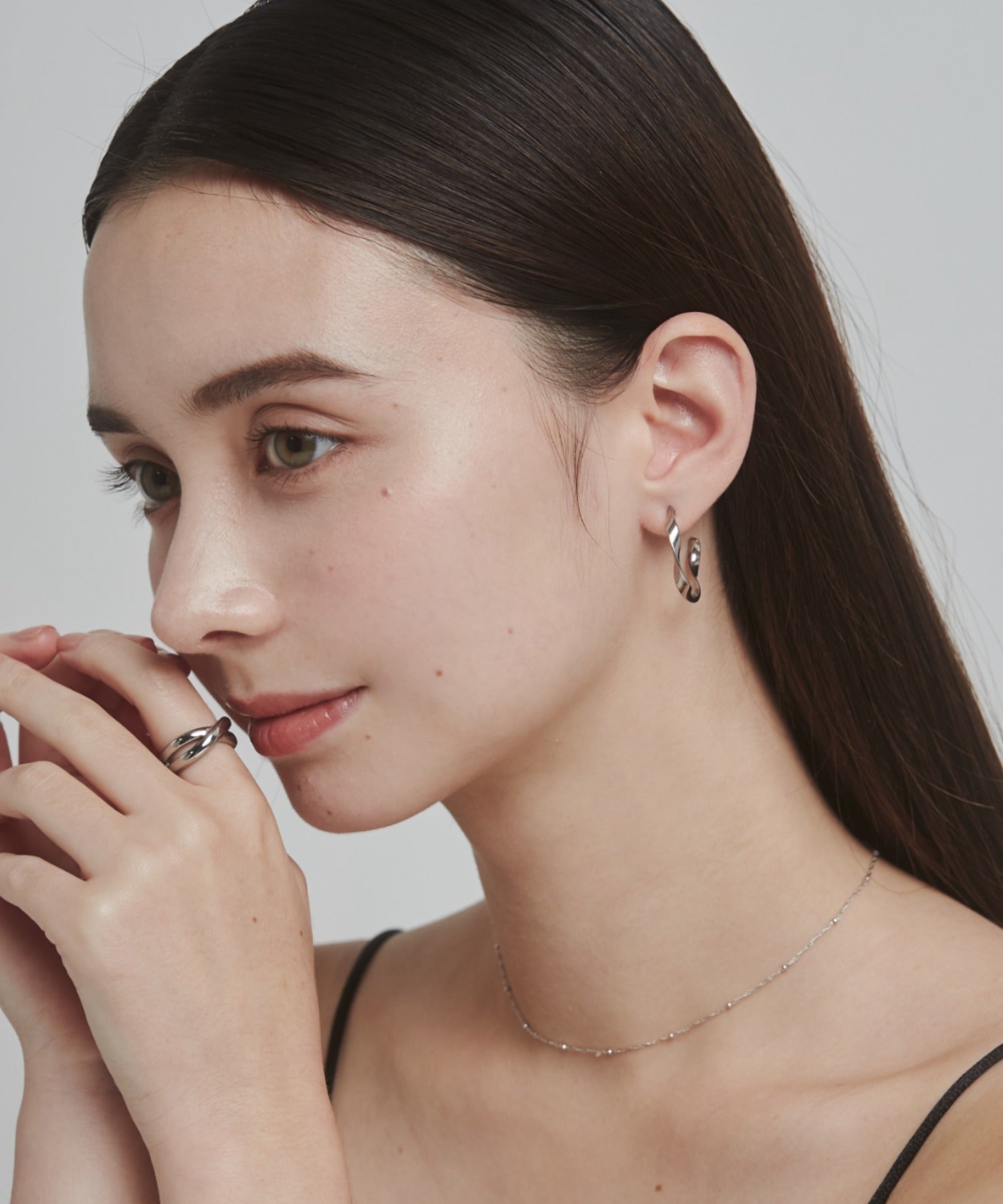 ciite' シーテ ピアス（両耳用） 【 金属アレルギー対応 】 ツイストフープピアス サージカルステンレス (両耳用)