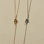 ciite' シーテ ネックレス 【 金属アレルギー対応 】 ノットチェーンロングネックレス サージカルステンレス