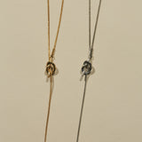 ciite' シーテ ネックレス 【 金属アレルギー対応 】 ノットチェーンロングネックレス サージカルステンレス