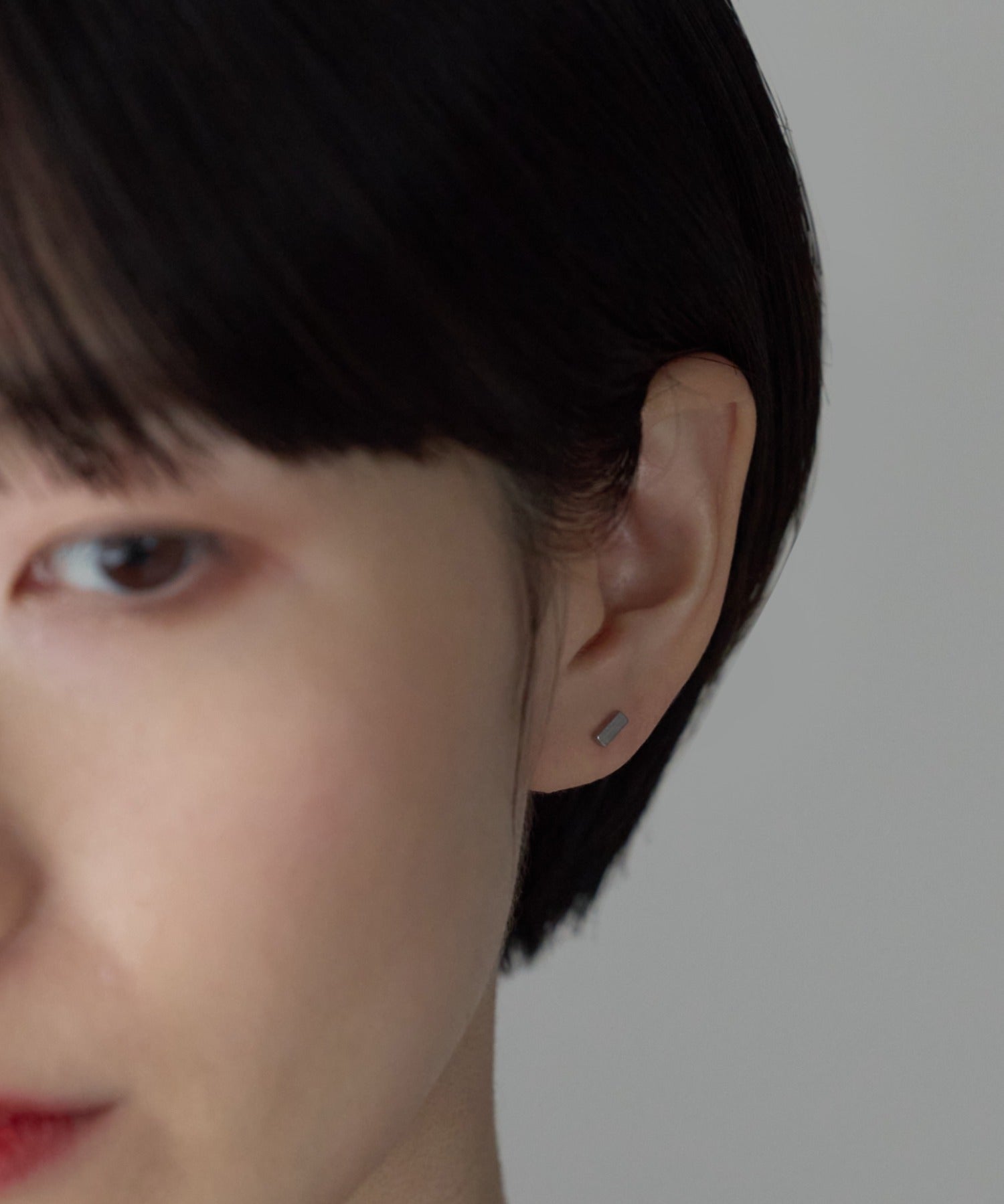 ciite' シーテ ピアス（両耳用） 【金属アレルギー対応】レクタングルバー ピアス