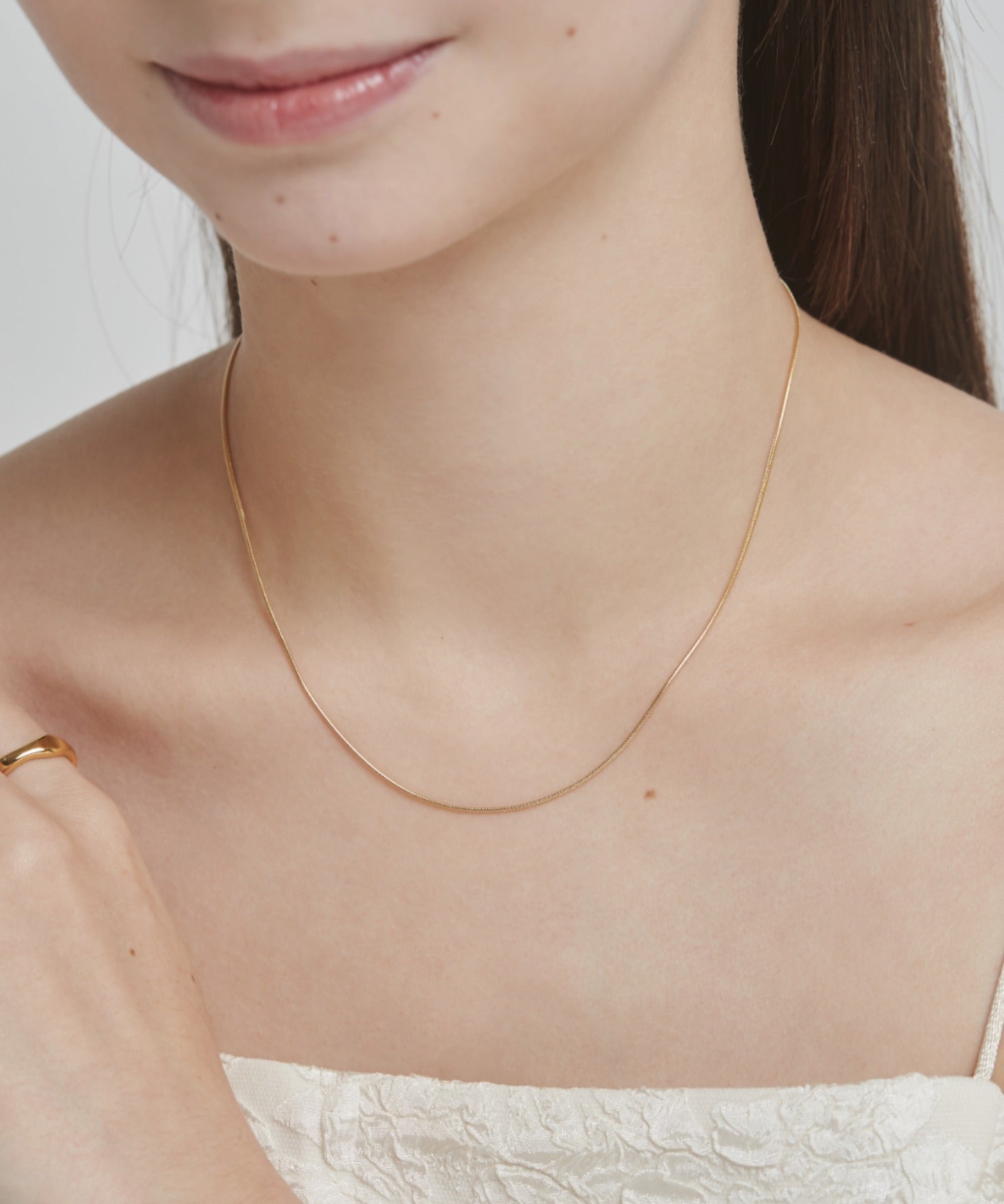 ciite' シーテ ネックレス 【 金属アレルギー対応 】 1mm スネークネックレス 2個セット サージカルステンレス 36～41cm, 39～44cm