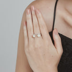 ciite' シーテ リング ビジューダブルパール リング