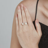 ciite' シーテ リング ビジューダブルパール リング