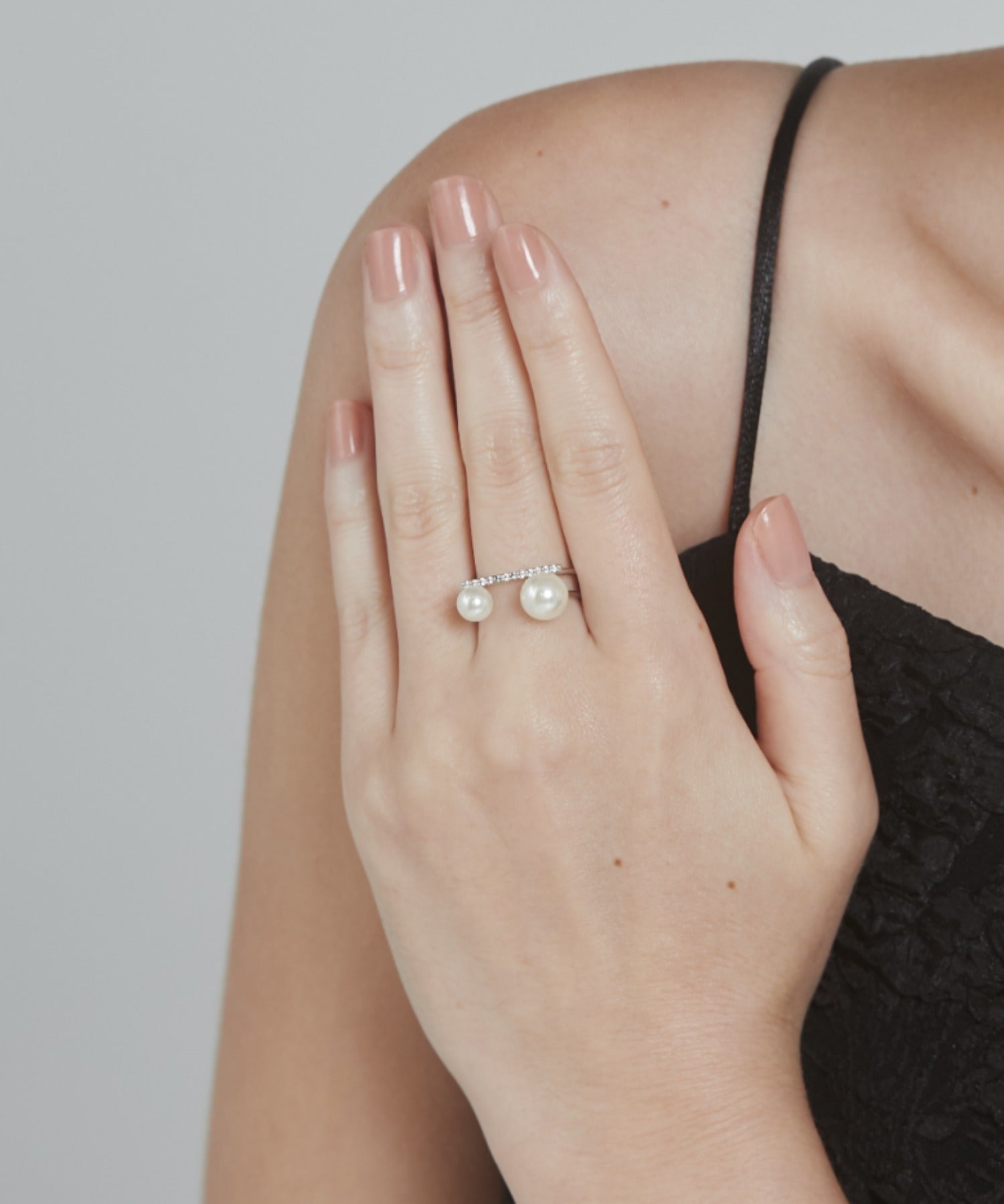 ciite' シーテ リング ビジューダブルパール リング