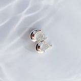 ぷっくりシンプルイヤリング  (両耳用)