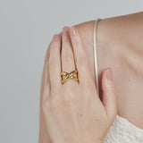 ciite' シーテ リング 【 金属アレルギー対応 】 ビッグクロスリング サージカルステンレス