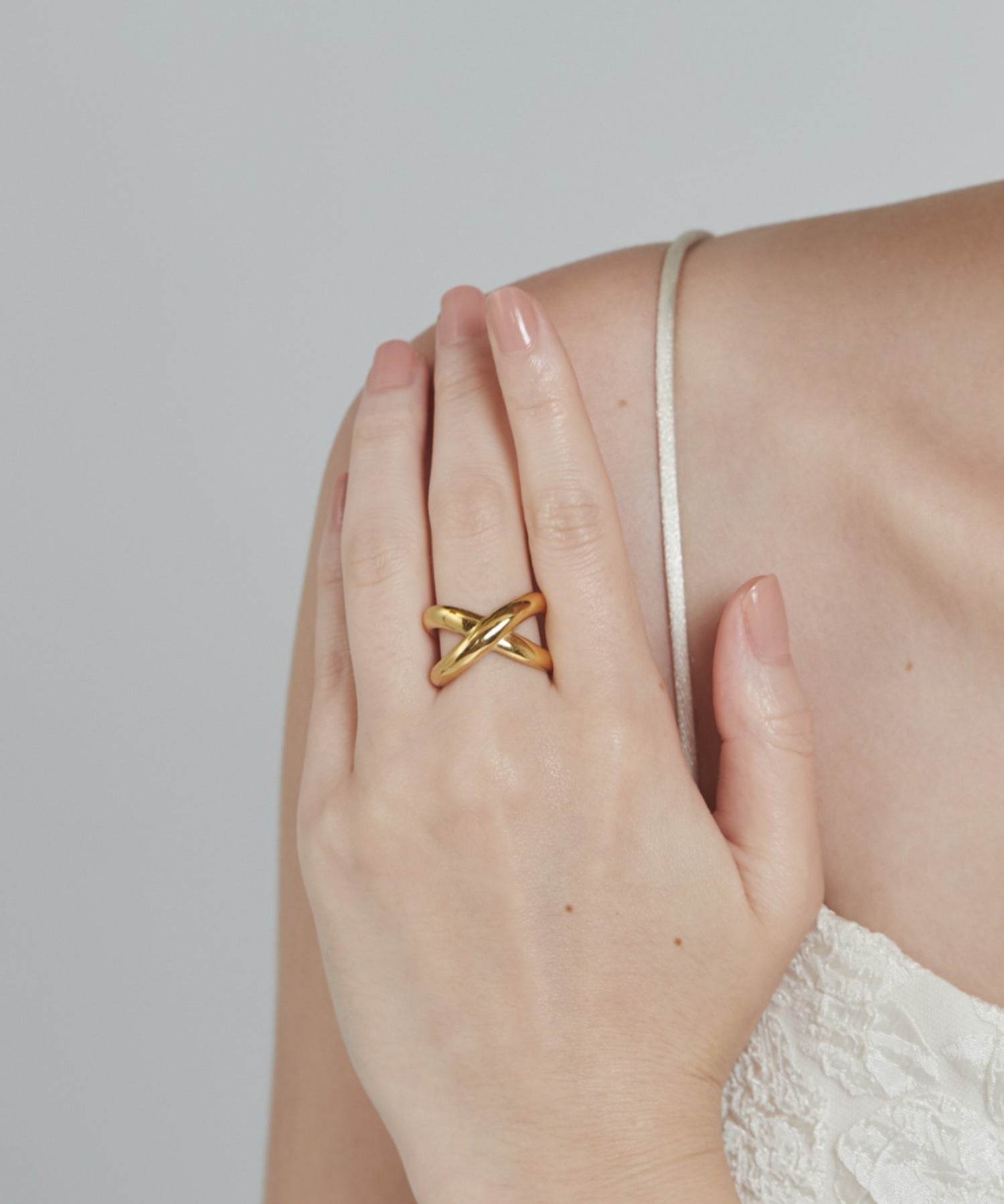 ciite' シーテ リング 【 金属アレルギー対応 】 ビッグクロスリング サージカルステンレス