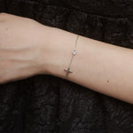 ciite' シーテ ブレスレット 【 金属アレルギー対応 】 クロスビジューブレスレット サージカルステンレス