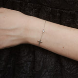 ciite' シーテ ブレスレット 【 金属アレルギー対応 】 クロスビジューブレスレット サージカルステンレス