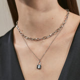 ciite' シーテ ネックレス 【 金属アレルギー対応 】 チェーン & パドロックネックレス 2セット