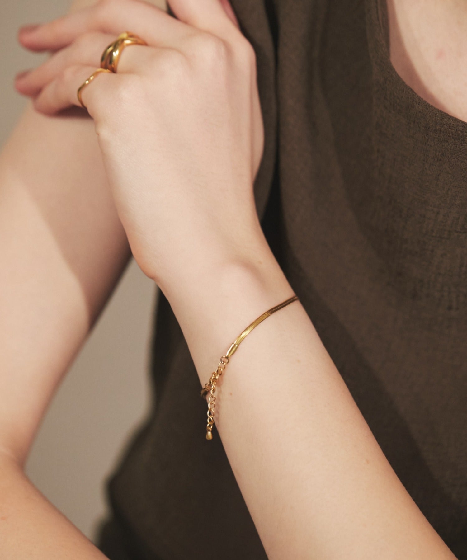 ciite' シーテ ブレスレット 【 金属アレルギー対応 】 2mm シンプルスネークチェーンブレスレット サージカルステンレス