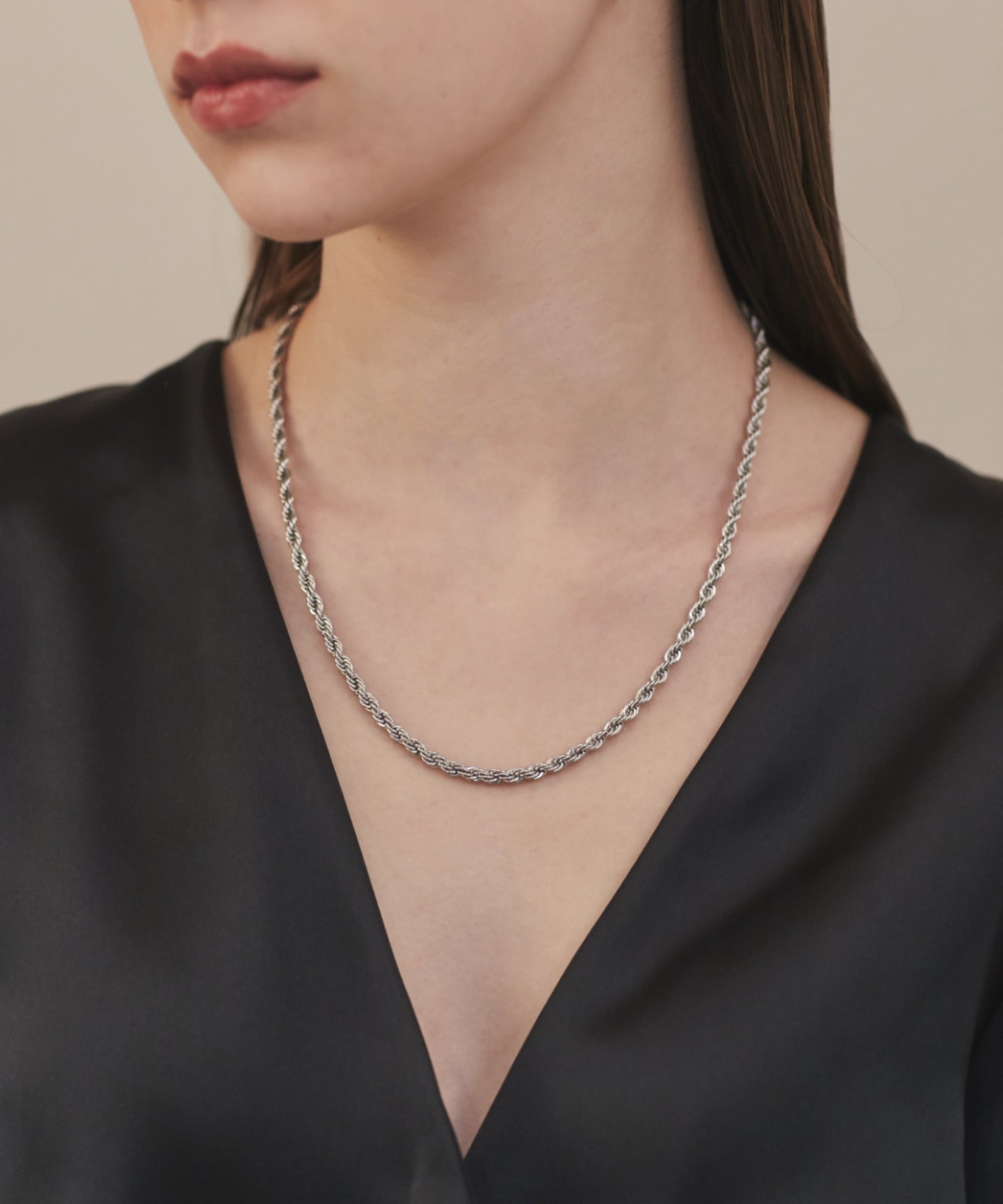 ciite' シーテ ネックレス 【 金属アレルギー対応 】 ツイストチェーンネックレス サージカルステンレス