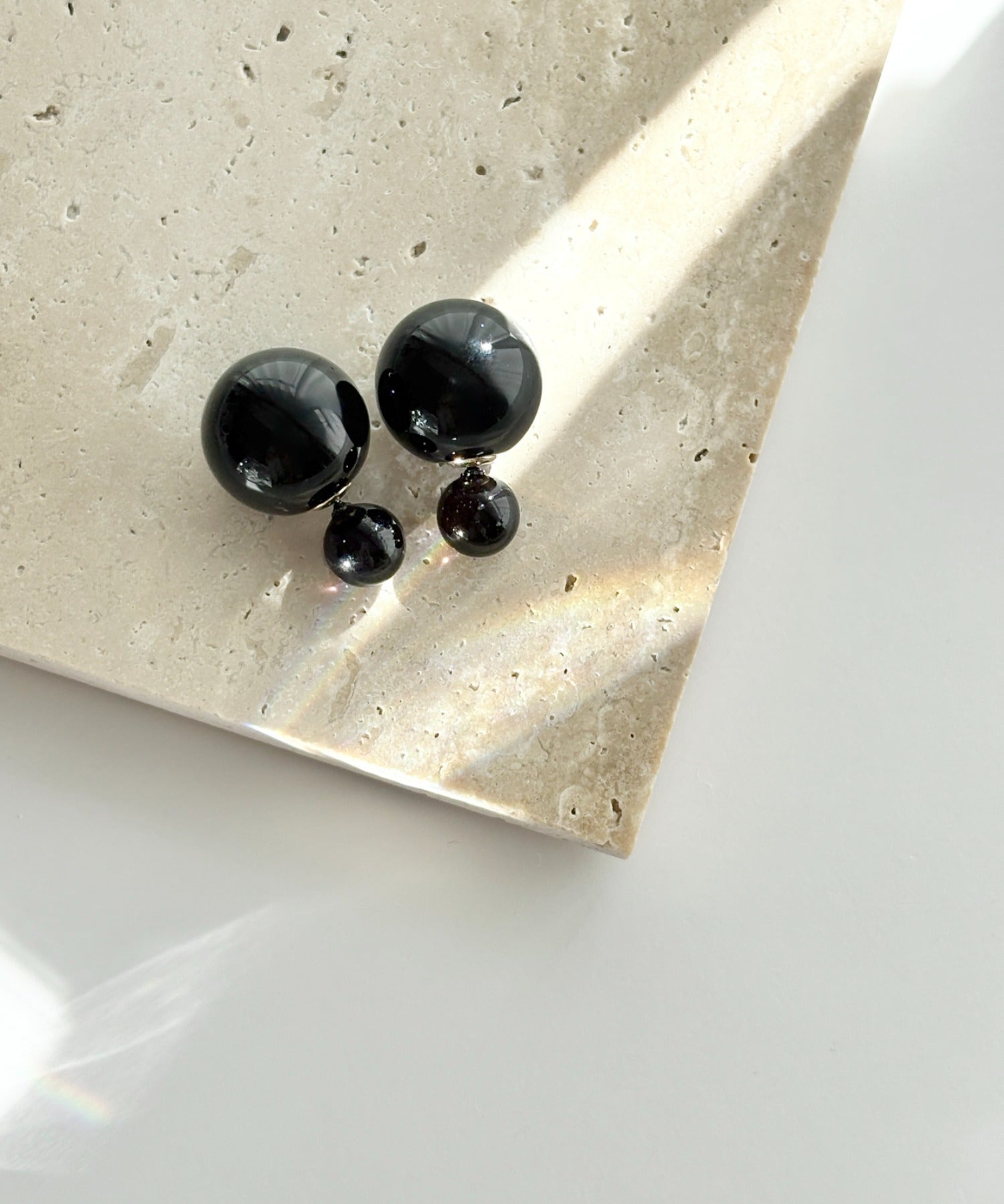 ciite' シーテ ピアス（両耳用） シリコン付 ダブルボール ピアス
