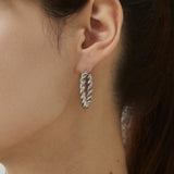 ciite' シーテ ピアス（両耳用） 【 金属アレルギー対応 】ツイストフープピアス サージカルステンレス（両耳用）