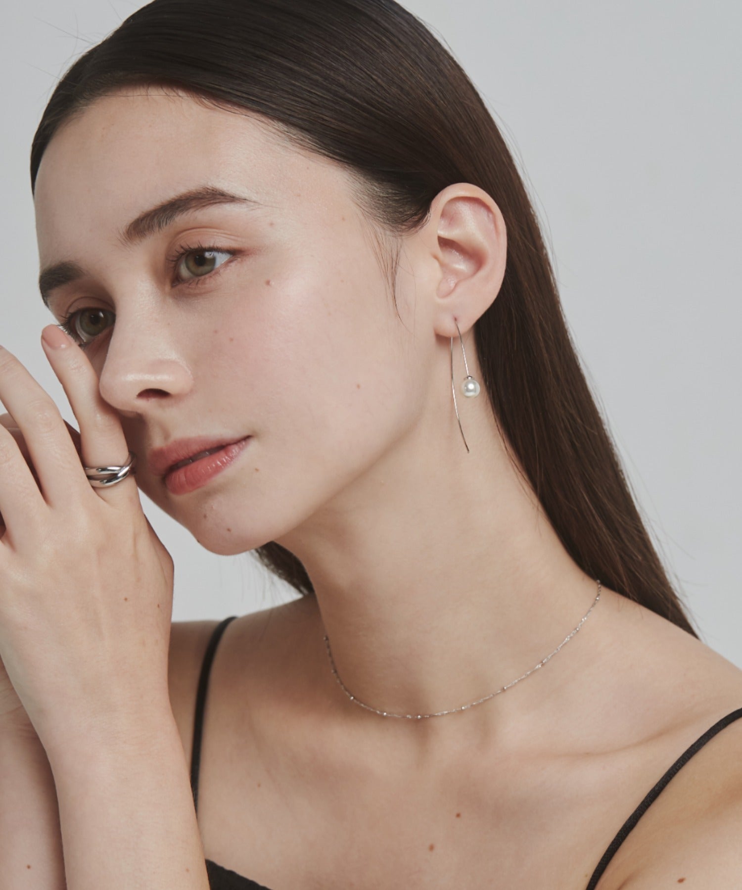 ciite' シーテ ピアス（両耳用） パールフックピアス (両耳用)