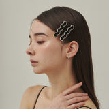 ciite' シーテ ヘアアクセサリー ウェーブデザインヘアピン 2個セット